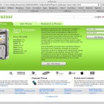 Homepage, a place where the user can purchase a cellphone